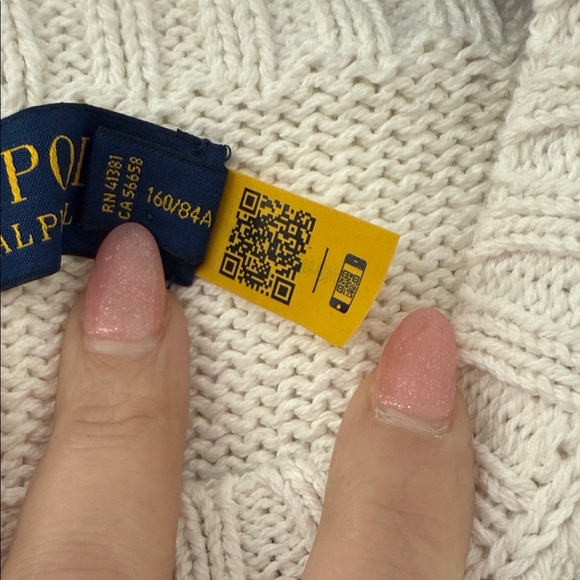 Polo by Ralph Lauren White Crew Neck Sweater - Picture 5 of 7